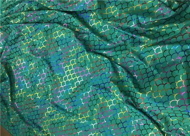 レオタードの衣服のためのホイルのホログラムの倍によって編まれる印刷されたナイロン生地