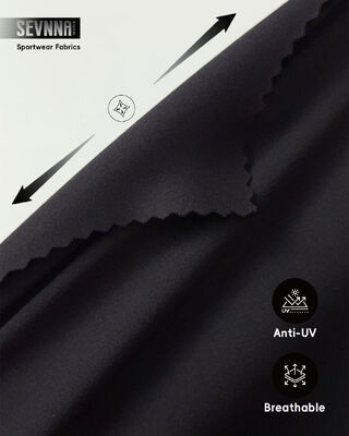 高通気性・速乾性を備えたスポーツウェア用ニット生地（ナイロン75% + スパンデックス25%）