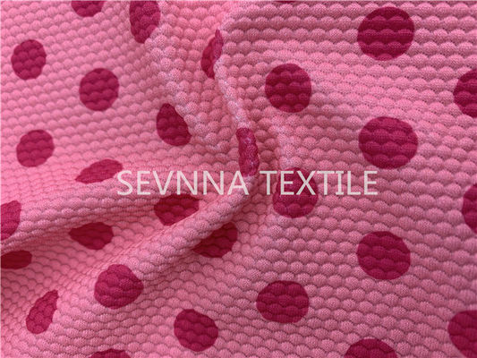 ポリエステル マイクロ繊維の女性のために通気性のピンクのリサイクルされた水着の生地