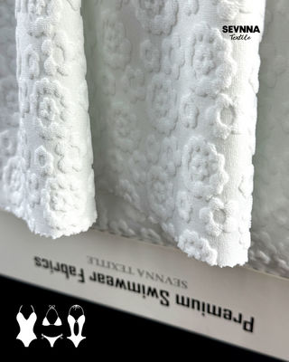 テクスチャードスイムファブリック 95% リサイクルポリエステル 高い耐塩素性