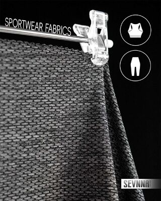 160cm幅、ナイロン60%、ポリエステル28%、スパンデックス12%の165gsmダブルニット生地。耐久性のある衣料品向け。