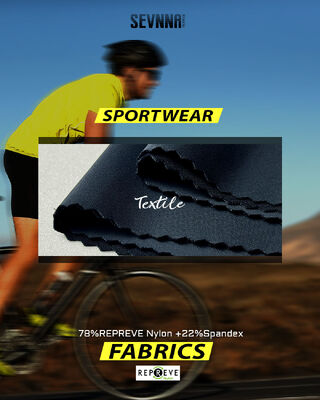 Repreve Fabric リサイクルポリエステル生地。スポーツウェア、アウトドアアパレル、商用テキスタイルの厳しい要求を満たすように設計されています。