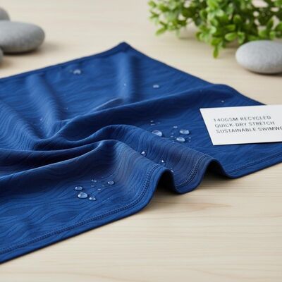 140gm リサイクルされた水着用布で 乾燥が簡単で ストレッチが優れているため 持続可能な水着