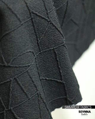 320gsm ウェイト 135cm 幅 エコフレンドリー テクスチャード スイムファブリック (水着テクスチャテキスタイル用)