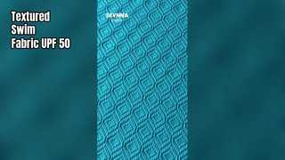 高い耐塩素性と耐久性のある水泳用の 93% リサイクルナイロンを備えたテクスチャードスイムファブリック